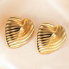 Wholesale Women's Titanium Steel Geometric Earrings With Stainless Steel Furnace Vacuum Electroplated 18K Gold Simple Style Do Not Fade