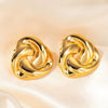 Wholesale Women's Titanium Steel Geometric Earrings With Stainless Steel Furnace Vacuum Electroplated 18K Gold Simple Style Do Not Fade