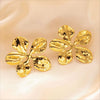 Wholesale Women's Titanium Steel Geometric Earrings With Stainless Steel Furnace Vacuum Electroplated 18K Gold Simple Style Do Not Fade