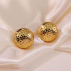 Wholesale Women's Titanium Steel Geometric Earrings With Stainless Steel Furnace Vacuum Electroplated 18K Gold Simple Style Do Not Fade