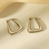 Wholesale Women's Titanium Steel Geometric Electroplated Nonfading Hollow Earrings