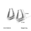 Wholesale Women's Titanium Steel Geometric Electroplated Nonfading Hollow Earrings