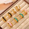 Wholesale Women's 316L Stainless Steel Geometric Exaggerated Irregular Multilayer Earrings Goldplated