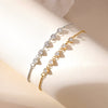Wholesale Women's Titanium Steel Geometric Heart Adjustable Bracelet With Electroplating Jewelry
