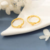 Wholesale Women's 316L Stainless Steel Geometric Heart Goldplated Ring Jewelry
