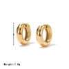 Wholesale Women's Titanium Steel Geometric Hoop Earrings With Electroplating Minimalist Style