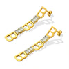 Wholesale Women's Titanium Steel Geometric Irregular Earrings With English Letter Stitching And Zircon Electroplated