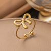 Wholesale Women's Titanium Steel Geometric 18K Real Gold Plated Necklace With Flash O Chain