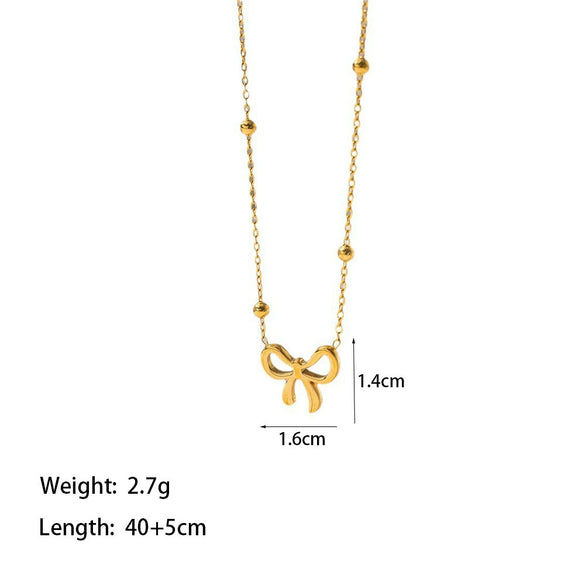 Wholesale Women's Titanium Steel Geometric 18K Real Gold Plated Necklace With Flash O Chain