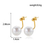 Wholesale Women's Titanium Steel Geometric Light Luxury Elegant Simple Allmatch Earrings With Electroplating Treatment
