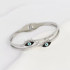 Wholesale Women's Titanium Steel Geometric Light Luxury Style Electroplated Eye Bracelet Waterproof Sweat Proof