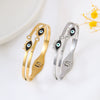 Wholesale Women's Titanium Steel Geometric Light Luxury Style Electroplated Eye Bracelet Waterproof Sweat Proof