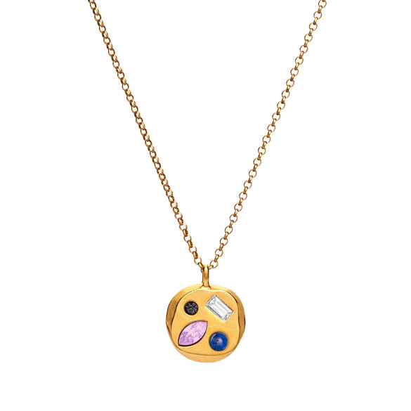 Wholesale Women's Titanium Steel Geometric Necklace With Electroplating And Water Wave Chain