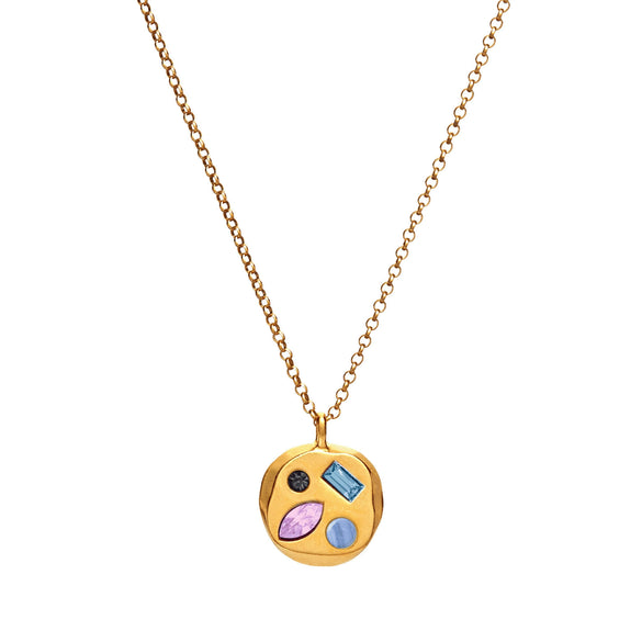 Wholesale Women's Titanium Steel Geometric Necklace With Electroplating And Water Wave Chain