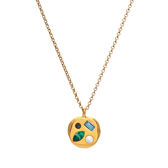 Wholesale Women's Titanium Steel Geometric Necklace With Electroplating And Water Wave Chain