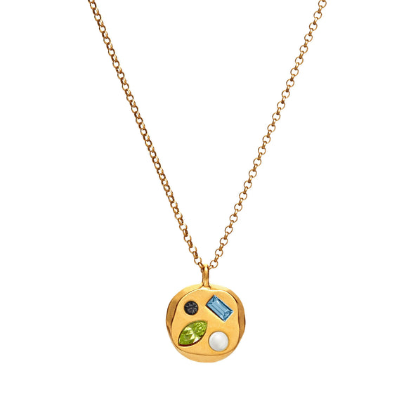 Wholesale Women's Titanium Steel Geometric Necklace With Electroplating And Water Wave Chain