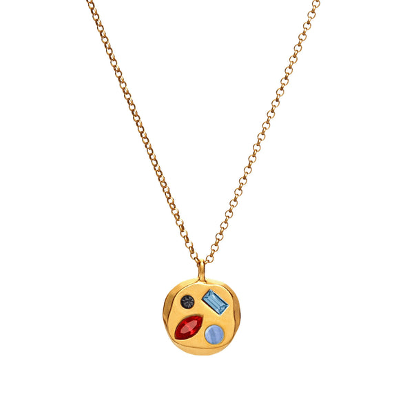 Wholesale Women's Titanium Steel Geometric Necklace With Electroplating And Water Wave Chain