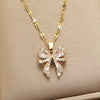 Wholesale Women's Titanium Steel Geometric Necklace With Electroplating Light Luxury Niche Design High End Clavicle Chain