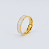 Wholesale Women's Titanium Steel Geometric Oil Dropping Ring 18K Gold Plated