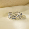Wholesale Women's Titanium Steel Geometric Open Ring With Marine Elements And Electroplating Design