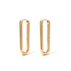 Wholesale Women's Titanium Steel Geometric Oval Earrings With Electroplating Cold Style Light Luxury Design