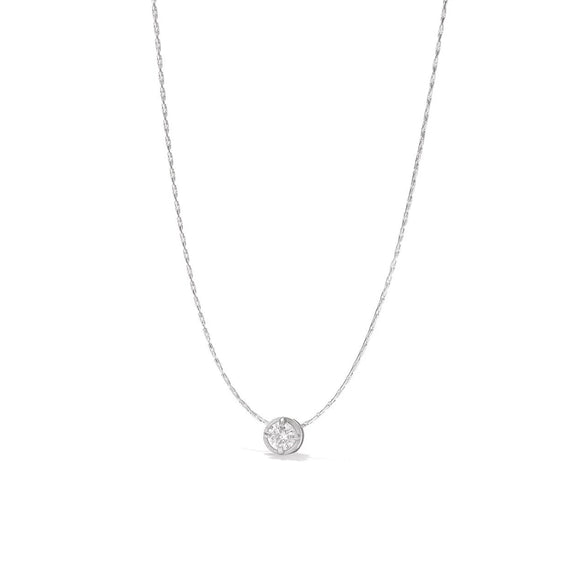 Wholesale Women's Titanium Steel Geometric Pendant Necklace With Bamboo Chain Electroplated Simple Light Luxury Style