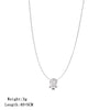 Wholesale Women's Titanium Steel Geometric Pendant Necklace With Bamboo Chain Electroplated Simple Light Luxury Style