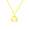 Wholesale Women's Titanium Steel Geometric Pendant Necklace With Pearl Inlaid And Cross Chain Light Luxury Style