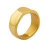 Wholesale Women's 316L Stainless Steel Geometric Ring With 18K Gold Plated Electroplating