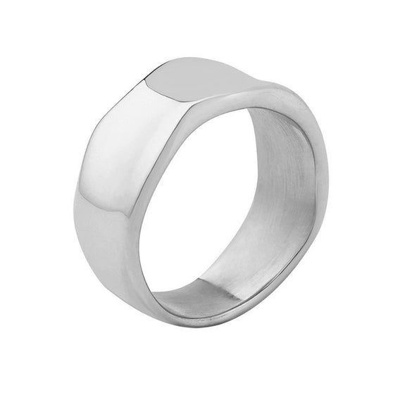 Wholesale Women's 316L Stainless Steel Geometric Ring With 18K Gold Plated Electroplating