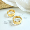 Wholesale Women's 316L Stainless Steel Geometric Ring With 18K Gold Plated Electroplating