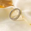 Wholesale Women's Titanium Steel Geometric Ring With Zircon Electroplated Cold Style Light Luxury