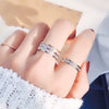 Wholesale Women's Titanium Steel Geometric Ring With Zircon Electroplated Cold Style Light Luxury