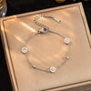 Wholesale Women's Titanium Steel Geometric Roman Numerals Electroplated Bracelet Light Luxury Simple Design