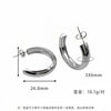 Wholesale Women's Titanium Steel Geometric Round Simple Earrings With Electroplating