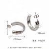 Wholesale Women's Titanium Steel Geometric Round Simple Earrings With Electroplating