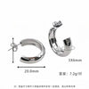 Wholesale Women's Titanium Steel Geometric Round Simple Earrings With Electroplating