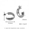 Wholesale Women's Titanium Steel Geometric Round Simple Earrings With Electroplating