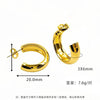 Wholesale Women's Titanium Steel Geometric Round Simple Earrings With Electroplating