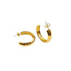 Wholesale Women's Titanium Steel Geometric Round Simple Earrings With Electroplating