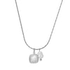 Wholesale Women's Titanium Steel Geometric Square Shell Electroplated Calendering Chain Necklace Light Luxury Accessories