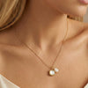 Wholesale Women's Titanium Steel Geometric Square Shell Electroplated Calendering Chain Necklace Light Luxury Accessories