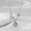 Wholesale Women's Titanium Steel Geometric Starfish Shell Ochain Pendant Necklace In Light Luxury Style