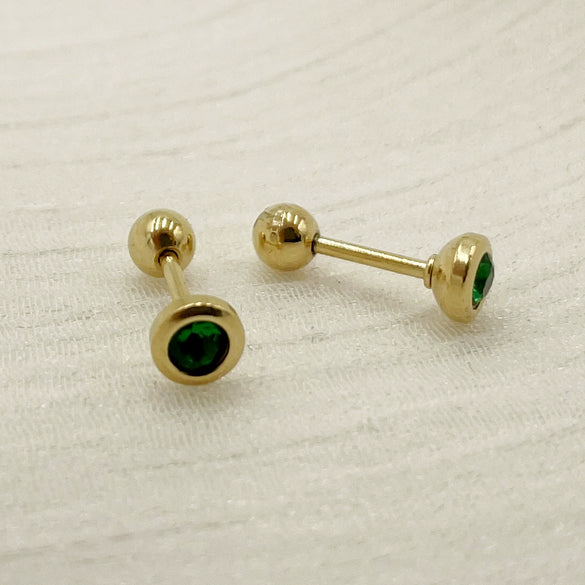 Wholesale Women's Titanium Steel Geometric Style Electroplated Mini Zircon Earrings Jewelry