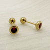 Wholesale Women's Titanium Steel Geometric Style Electroplated Mini Zircon Earrings Jewelry