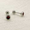 Wholesale Women's Titanium Steel Geometric Style Electroplated Mini Zircon Earrings Jewelry