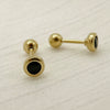 Wholesale Women's Titanium Steel Geometric Style Electroplated Mini Zircon Earrings Jewelry