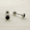 Wholesale Women's Titanium Steel Geometric Style Electroplated Mini Zircon Earrings Jewelry