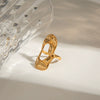Wholesale Women's Titanium Steel Geometric Style Electroplated Ring Jewelry