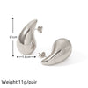 Wholesale Women's Titanium Steel Geometric Water Drop Collar Earrings